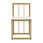 Set da Pranzo in Ferro da 7 Pezzi con Tavolo e Sei Sedie